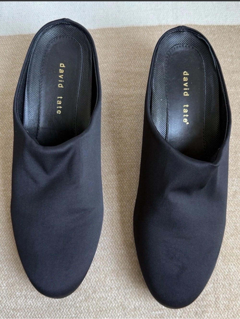David Tate Black Slip-On Mules size 11